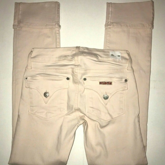 Hudson Cropped Jeans Blush Pale Pink Ginny Crop Cuffed New - Picture 5 of 9